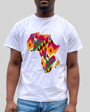 Afrika Karte T-Shirt, Afrikanische Kente Karte T-Shirt, Shirt für Männer