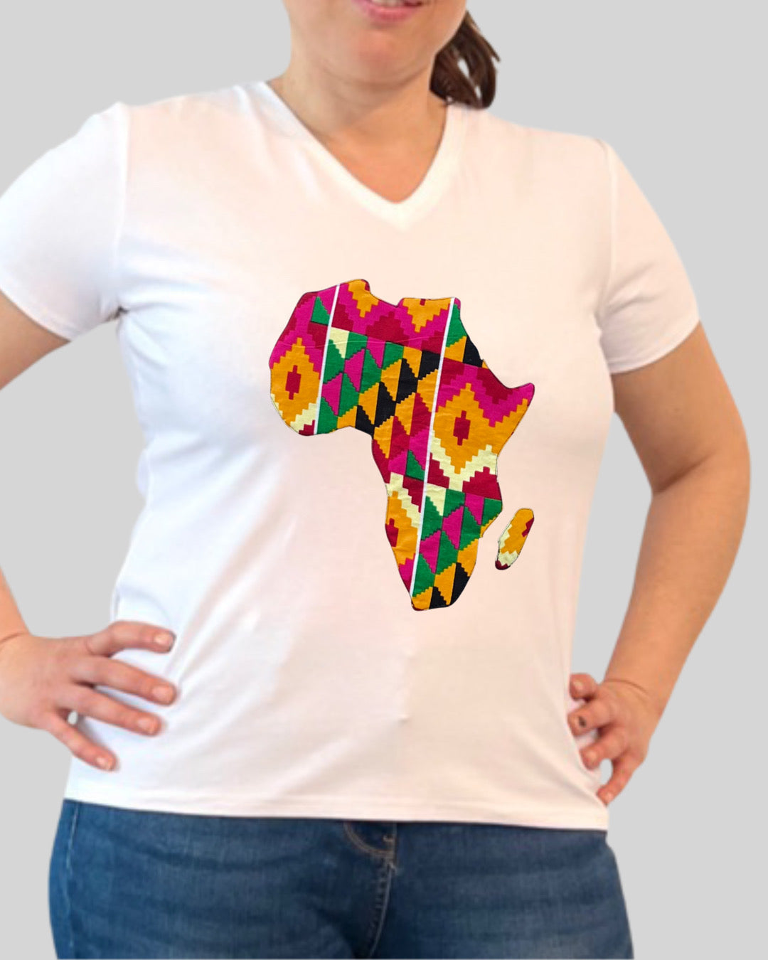 Afrika-Karten T-Shit, Damen T-Shirt