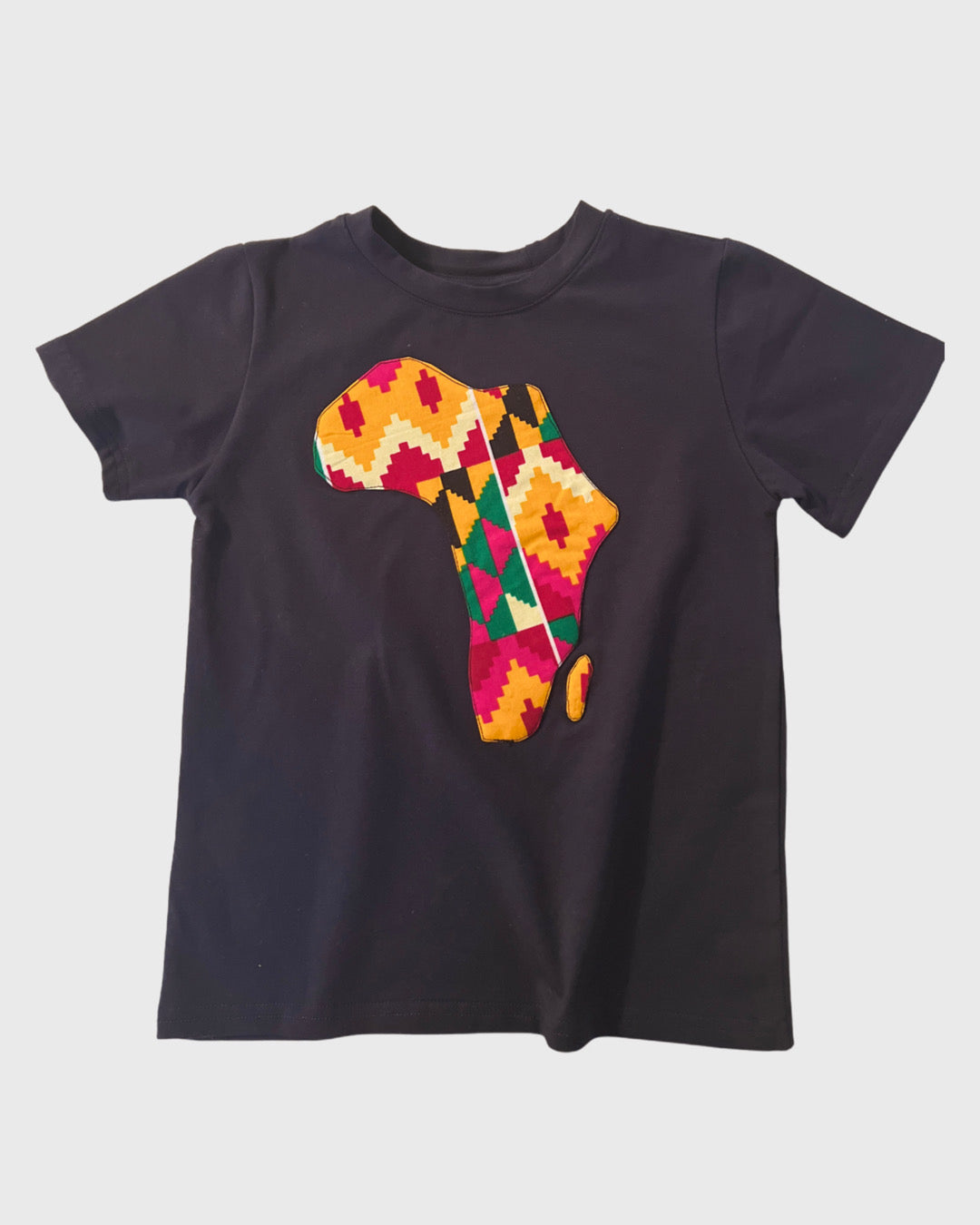 Afrikanisches Karten T-Shirt für Kinder Schwarz