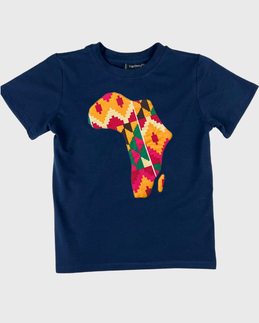 Afrikanisches Karten T-Shirt für Kinder Blau