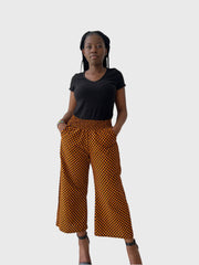 Afrikanische Damenhose | Yemssyro Handmade | Ankara-Hose | Braun Media 1 of 6