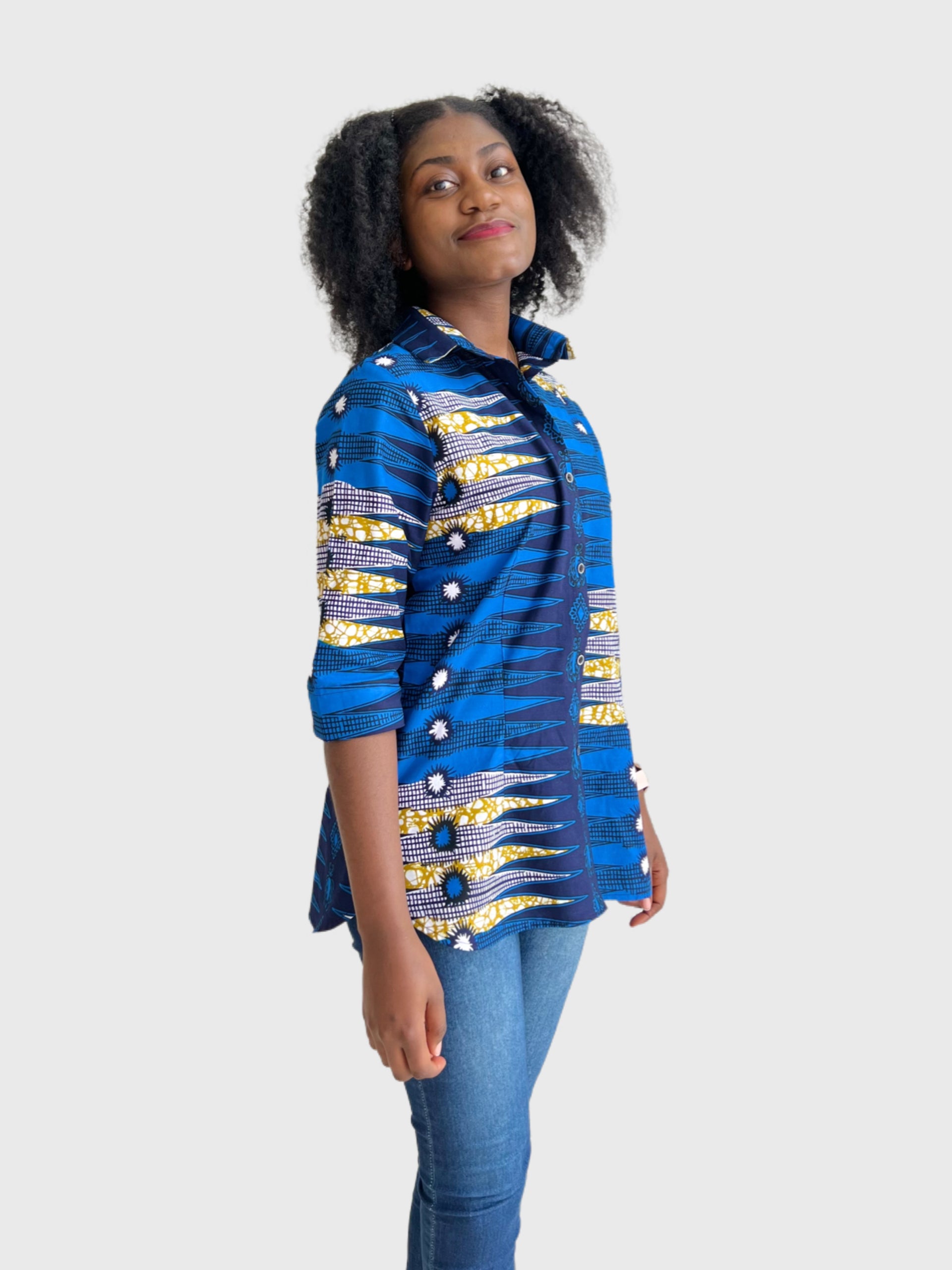 Afrikanisches Damenhemd, Ankara Hemd