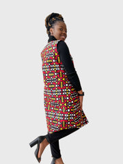 Afrikanischer Damen-Kimono, Ankara ärmelloser Jacke.