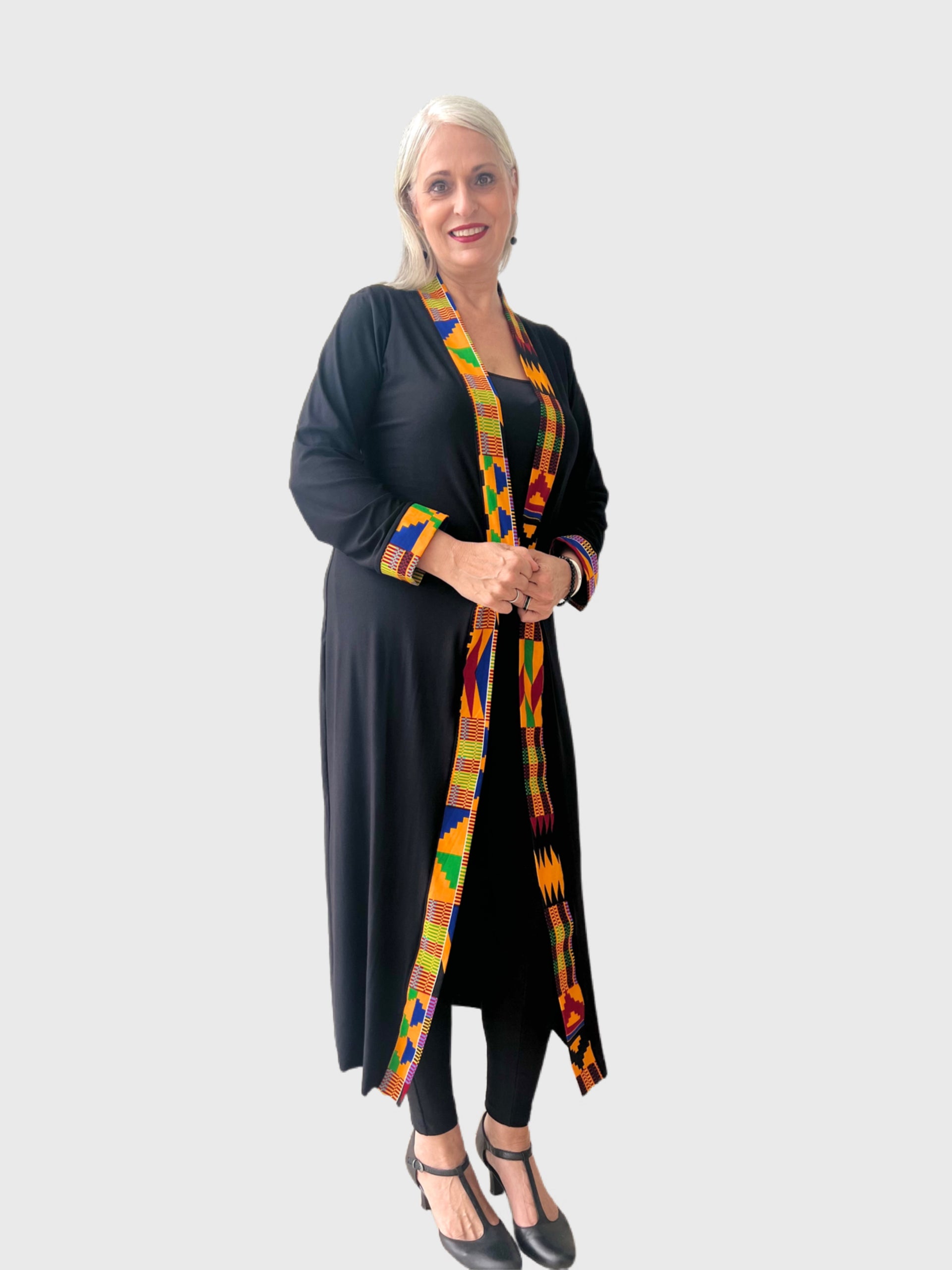 Kimono-Jacke, Afrikanischer Mix Kente Ankara | Damenkimono