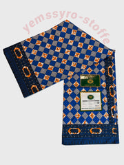 Afrikanischer Stoff | Ankara Print Stoffe Blau | 100% Baumwolle