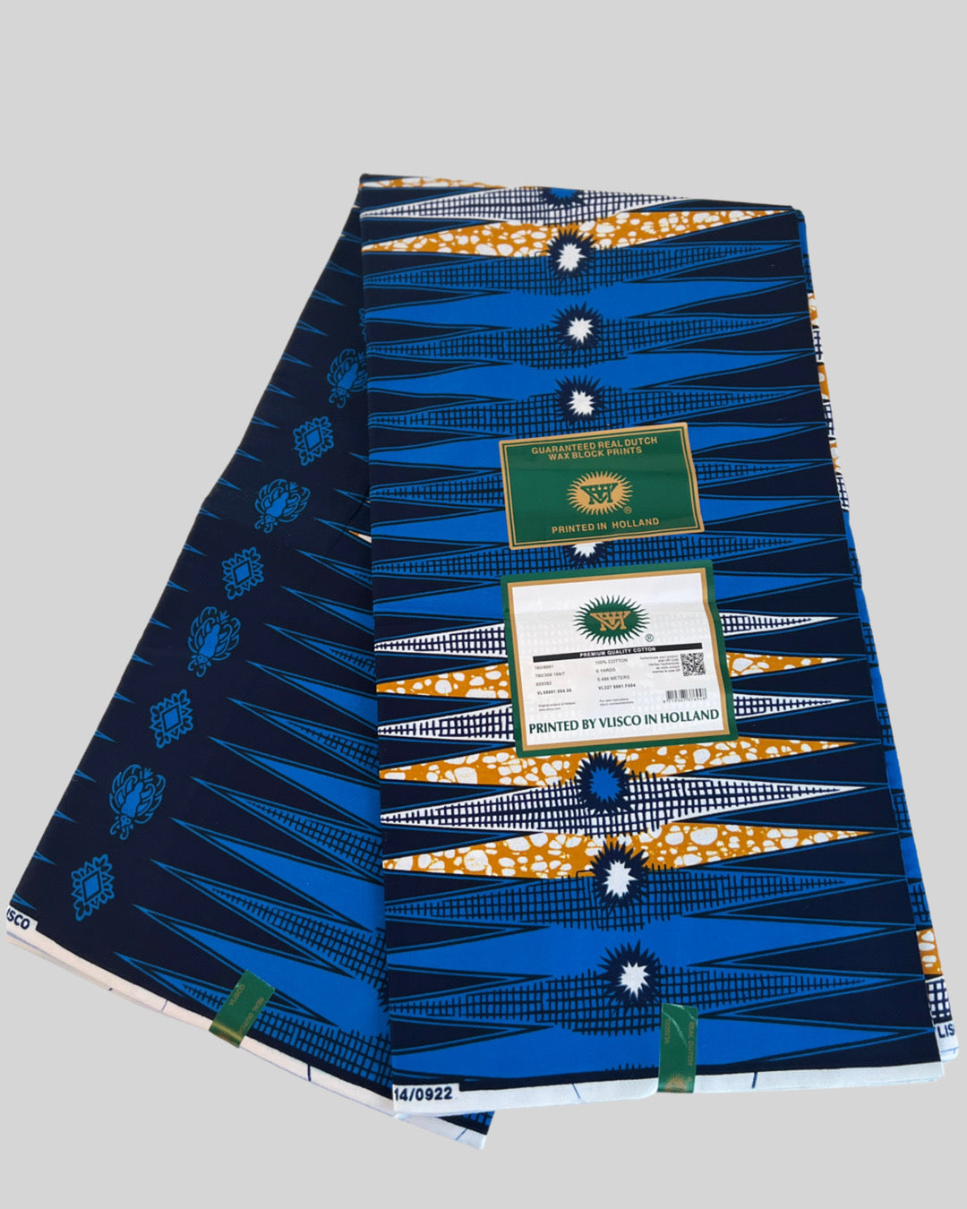 Afrikanischer Stoff, Ankara Stoffe | Blau | 100% Baumwolle