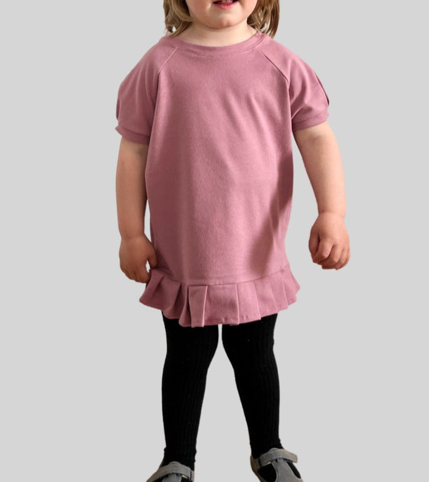 Mädchen Bluse, Altrosa Girl T-Shirt Größe 98 bis 164 Baumwolle | Yemrotshirt