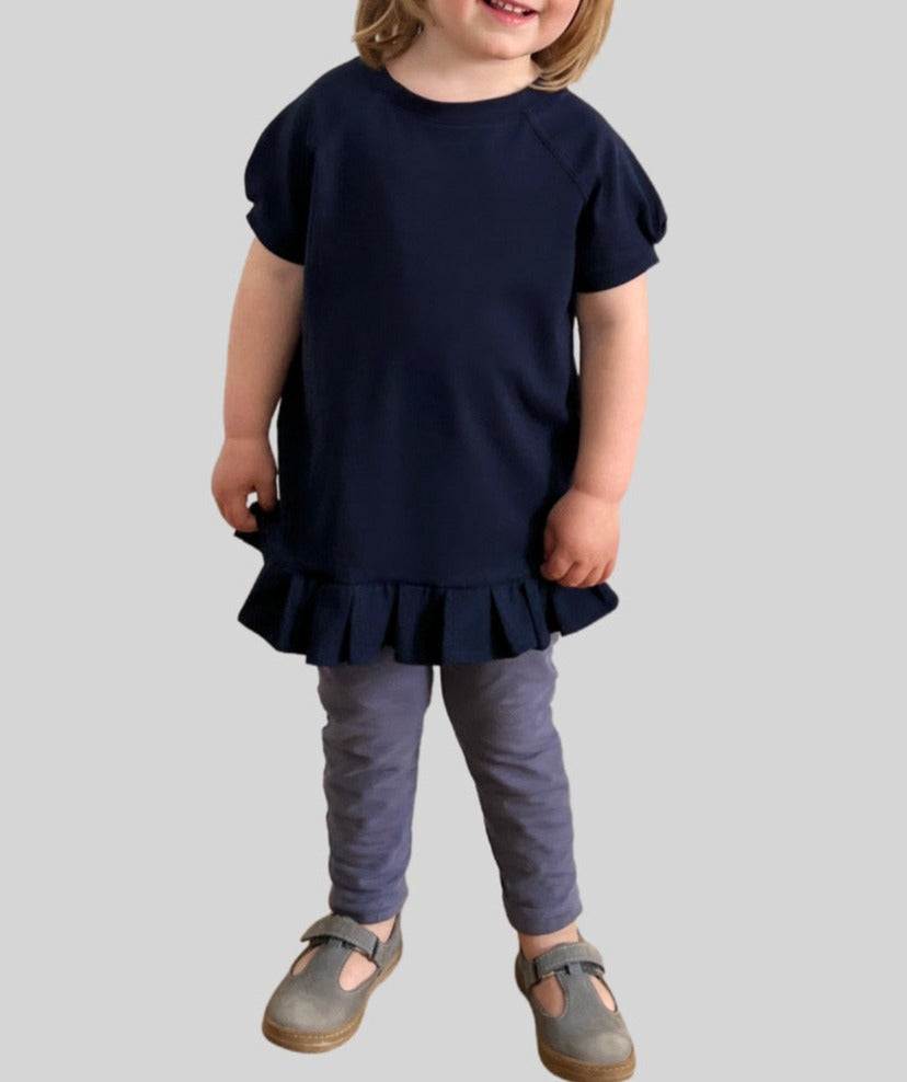 Blau Mädchen Baumwolljersey Bluse im Öko-Tex Standard 100, Girl T-Shirt Größe 98 bis 164 | Yemssyro