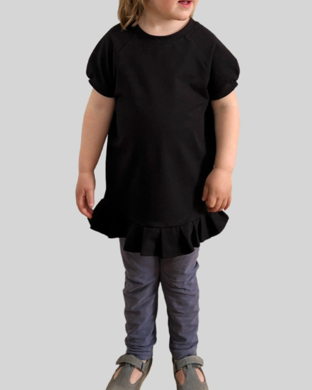 Schwarz Mädchen Bluse, Girl T-Shirt Größe 98 bis 164 Baumwolle | Yemssyro