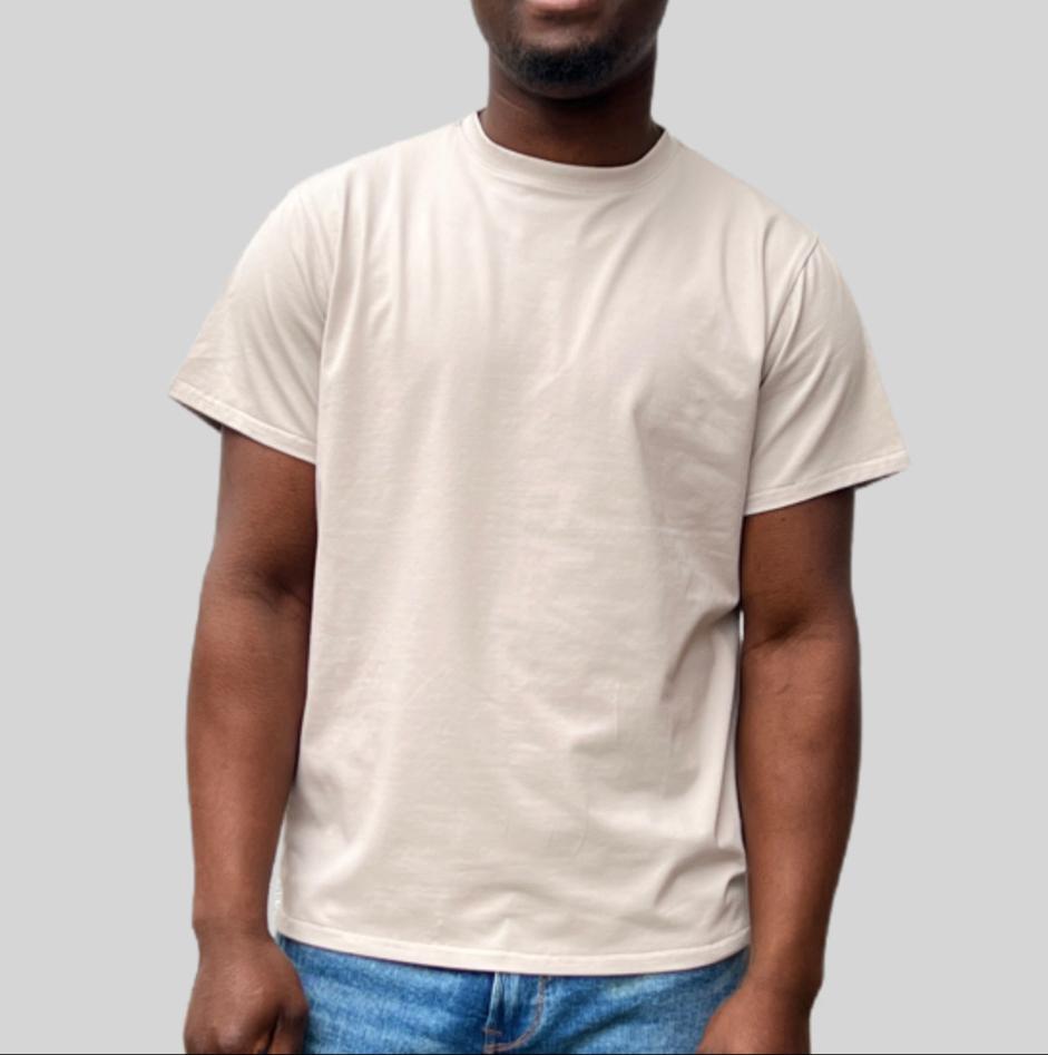 Herren T-Shirt, Kurzarm | Männer T-Shirt - Hellgrau, Größe XS- 4XL | Yemrotshirt