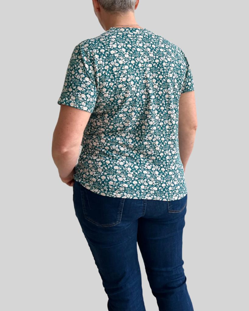 Bambus Baumwolljersey T-Shirt mit Prints für Damen, Größe XS- 4XL | Yemssyro